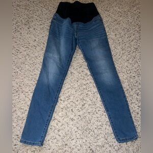 Women's Blue Maternity Jean Jegging